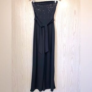 White House Black Market Strapless Jumpsuit with Sequence Size XS EUC